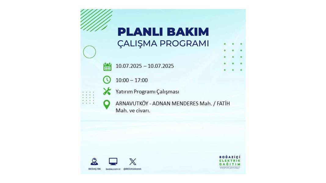 KARANLIĞA HAPSOLACAKLAR: 10 Temmuz Perşembe İstanbul elektrik kesintisi. BEDAŞ o ilçeleri teker teker uyardı! 88