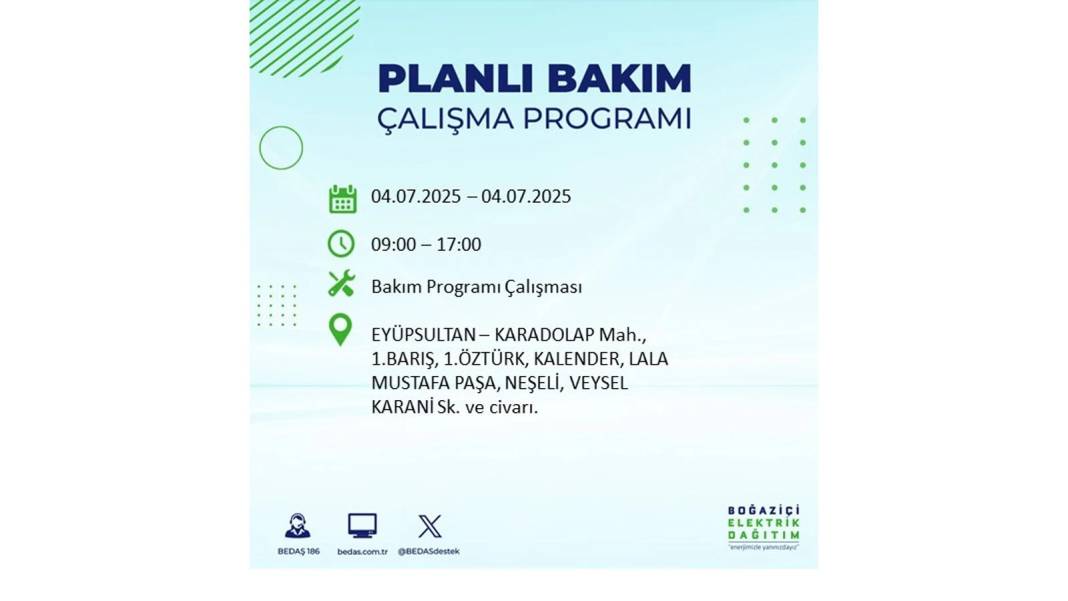 BÜYÜK KESİNTİ YAŞANACAK: BEDAŞ 4 Temmuz Cuma elektrik kesintisi yaşayacak ilçeleri sıraladı. Elektrikler ne zaman gelecek? 42
