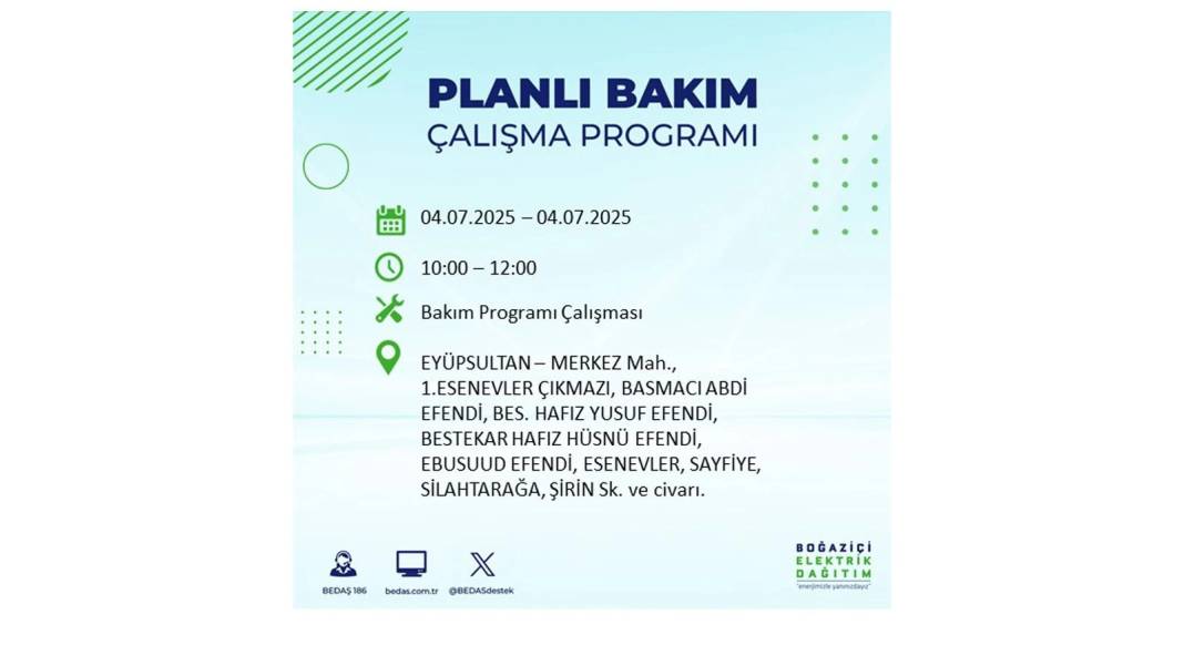 BÜYÜK KESİNTİ YAŞANACAK: BEDAŞ 4 Temmuz Cuma elektrik kesintisi yaşayacak ilçeleri sıraladı. Elektrikler ne zaman gelecek? 41