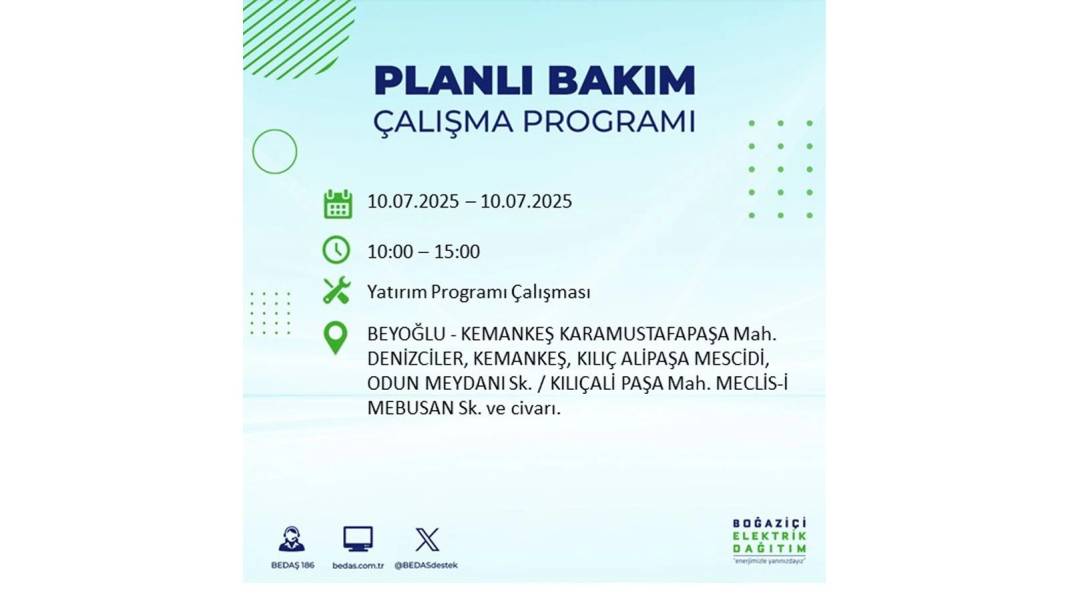 KARANLIĞA HAPSOLACAKLAR: 10 Temmuz Perşembe İstanbul elektrik kesintisi. BEDAŞ o ilçeleri teker teker uyardı! 49