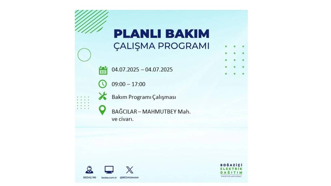 BÜYÜK KESİNTİ YAŞANACAK: BEDAŞ 4 Temmuz Cuma elektrik kesintisi yaşayacak ilçeleri sıraladı. Elektrikler ne zaman gelecek? 69