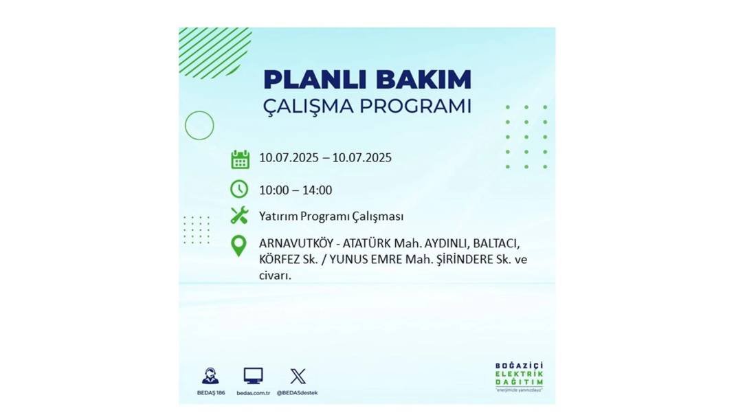 KARANLIĞA HAPSOLACAKLAR: 10 Temmuz Perşembe İstanbul elektrik kesintisi. BEDAŞ o ilçeleri teker teker uyardı! 89