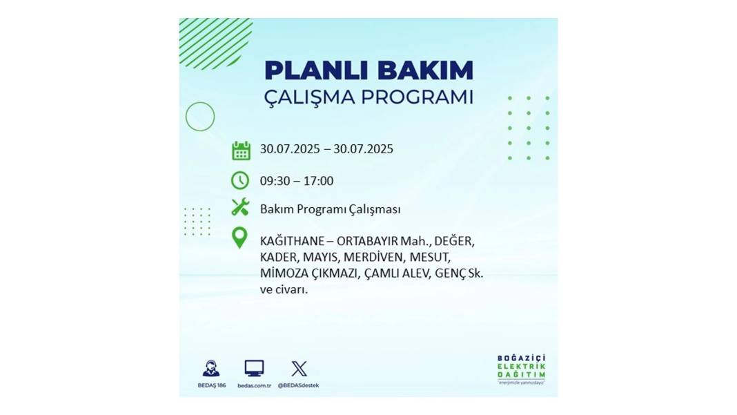 O İLÇELER KARANLIĞA GÖMÜLECEK: BEDAŞ 30 Temmuz Çarşamba elektrik kesintisi yaşayacak ilçeleri sıraladı! 26