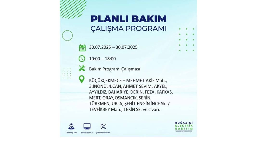 O İLÇELER KARANLIĞA GÖMÜLECEK: BEDAŞ 30 Temmuz Çarşamba elektrik kesintisi yaşayacak ilçeleri sıraladı! 22