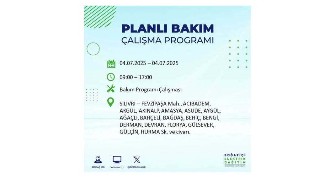 BÜYÜK KESİNTİ YAŞANACAK: BEDAŞ 4 Temmuz Cuma elektrik kesintisi yaşayacak ilçeleri sıraladı. Elektrikler ne zaman gelecek? 24
