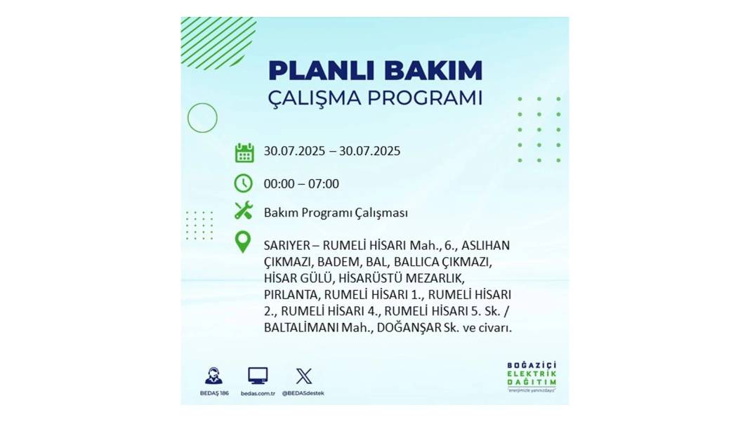 O İLÇELER KARANLIĞA GÖMÜLECEK: BEDAŞ 30 Temmuz Çarşamba elektrik kesintisi yaşayacak ilçeleri sıraladı! 18