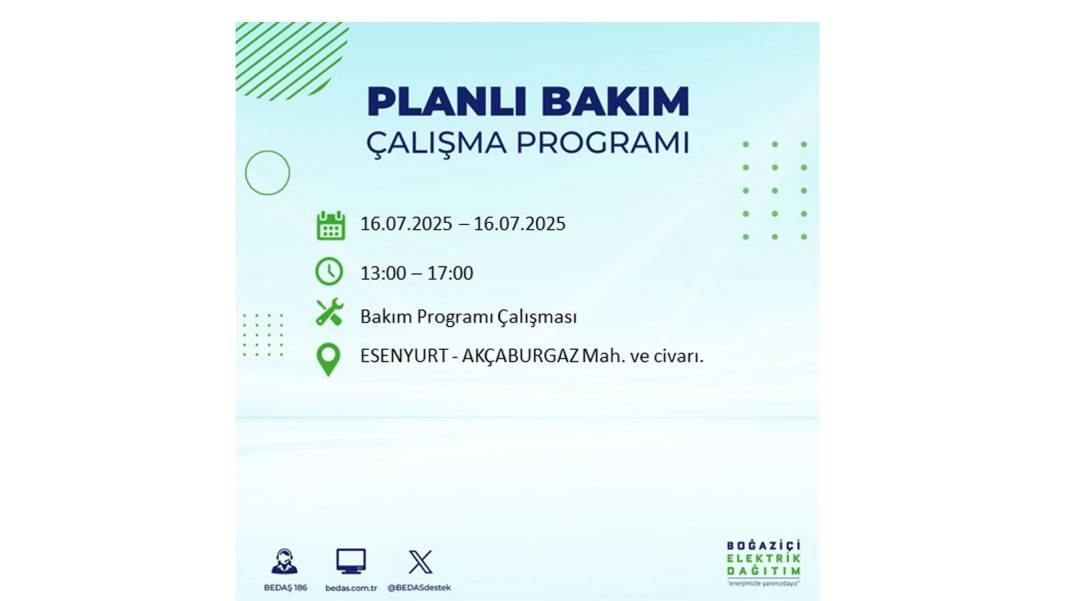 KARANLIĞA HAPSOLACAKLAR: 16 Temmuz Çarşamba İstanbul elektrik kesintisi. BEDAŞ o ilçeleri teker teker uyardı! 52