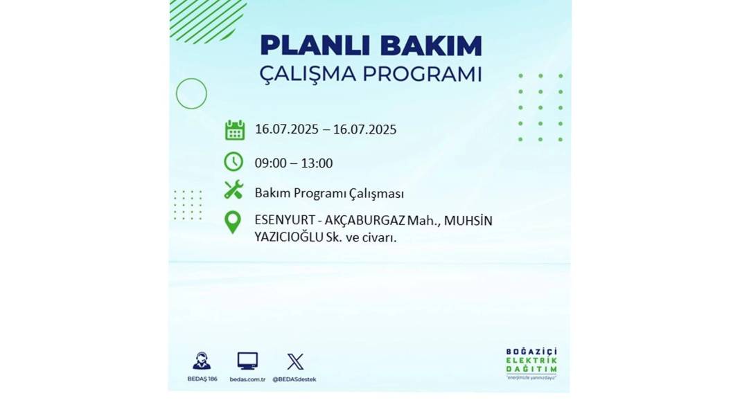 KARANLIĞA HAPSOLACAKLAR: 16 Temmuz Çarşamba İstanbul elektrik kesintisi. BEDAŞ o ilçeleri teker teker uyardı! 51