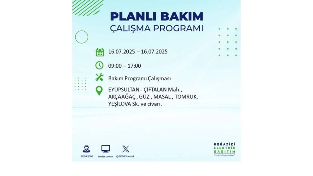 KARANLIĞA HAPSOLACAKLAR: 16 Temmuz Çarşamba İstanbul elektrik kesintisi. BEDAŞ o ilçeleri teker teker uyardı! 49