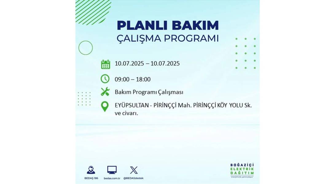 KARANLIĞA HAPSOLACAKLAR: 10 Temmuz Perşembe İstanbul elektrik kesintisi. BEDAŞ o ilçeleri teker teker uyardı! 31
