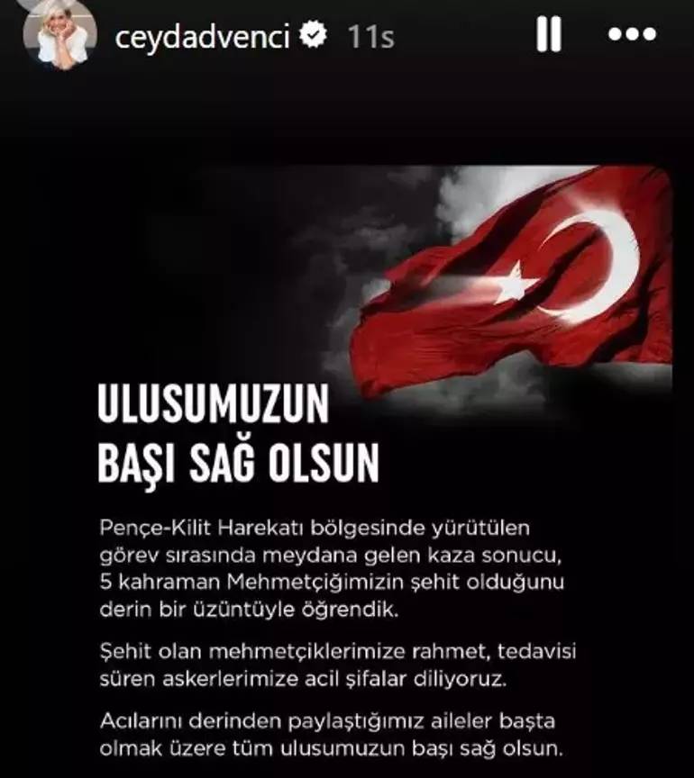 Türkiye şehitlerine ağlıyor: Ünlü isimlerden taziye mesajları yağdı 6