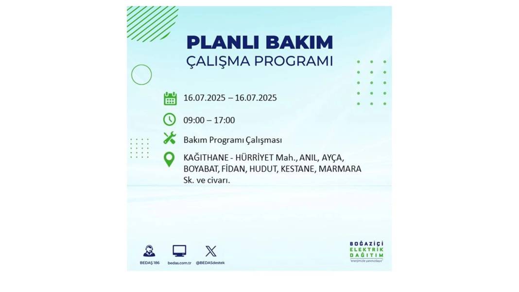 KARANLIĞA HAPSOLACAKLAR: 16 Temmuz Çarşamba İstanbul elektrik kesintisi. BEDAŞ o ilçeleri teker teker uyardı! 37