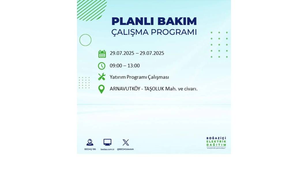 KARANLIĞA GÖMÜLECEKLER: BEDAŞ 29 Temmuz Salı günü elektrik kesintisi yaşayacak ilçeleri sıraladı. Elektrikler ne zaman gelecek? 60