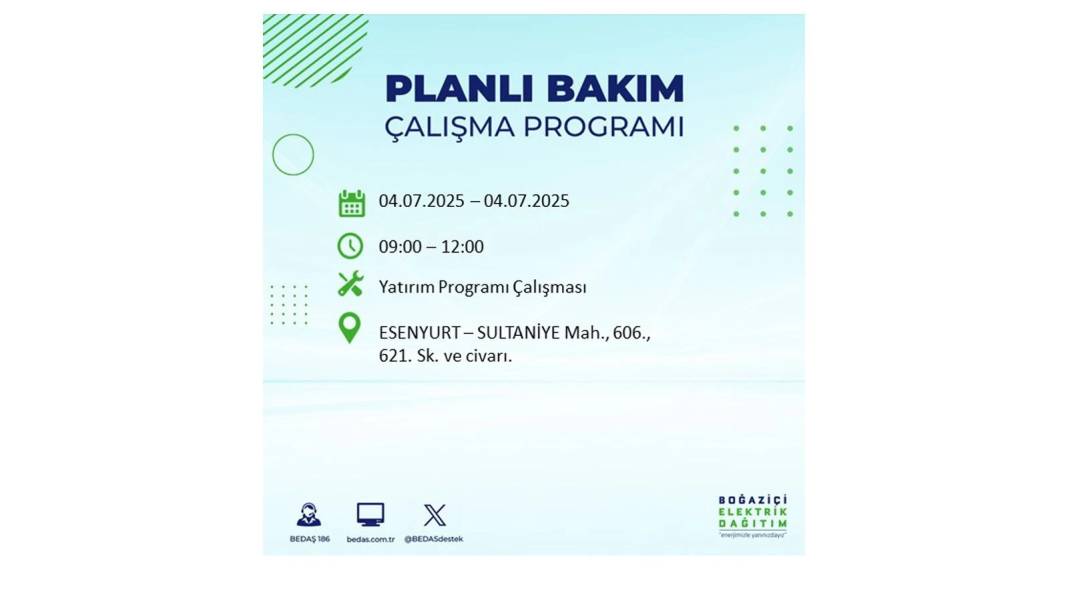 BÜYÜK KESİNTİ YAŞANACAK: BEDAŞ 4 Temmuz Cuma elektrik kesintisi yaşayacak ilçeleri sıraladı. Elektrikler ne zaman gelecek? 4