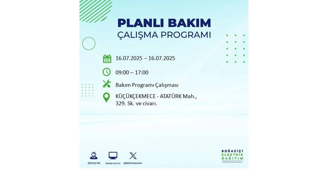 KARANLIĞA HAPSOLACAKLAR: 16 Temmuz Çarşamba İstanbul elektrik kesintisi. BEDAŞ o ilçeleri teker teker uyardı! 34