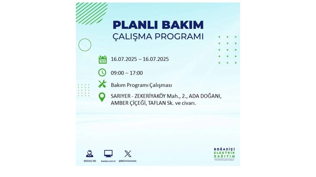 KARANLIĞA HAPSOLACAKLAR: 16 Temmuz Çarşamba İstanbul elektrik kesintisi. BEDAŞ o ilçeleri teker teker uyardı! 30