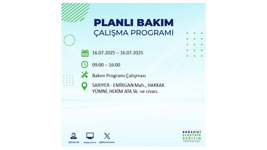 KARANLIĞA HAPSOLACAKLAR: 16 Temmuz Çarşamba İstanbul elektrik kesintisi. BEDAŞ o ilçeleri teker teker uyardı! 27