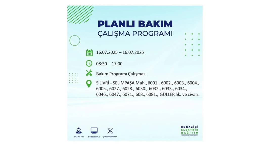 KARANLIĞA HAPSOLACAKLAR: 16 Temmuz Çarşamba İstanbul elektrik kesintisi. BEDAŞ o ilçeleri teker teker uyardı! 22
