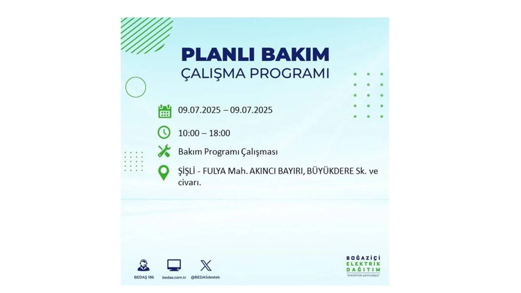 SAATLERCE ELEKTRİK OLMAYACAK: BEDAŞ 9 Temmuz Çarşamba elektrik kesintisi yaşayacak ilçeleri sıraladı! 4