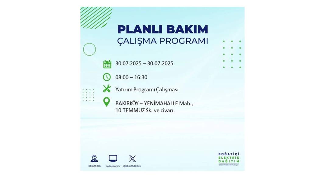 O İLÇELER KARANLIĞA GÖMÜLECEK: BEDAŞ 30 Temmuz Çarşamba elektrik kesintisi yaşayacak ilçeleri sıraladı! 64
