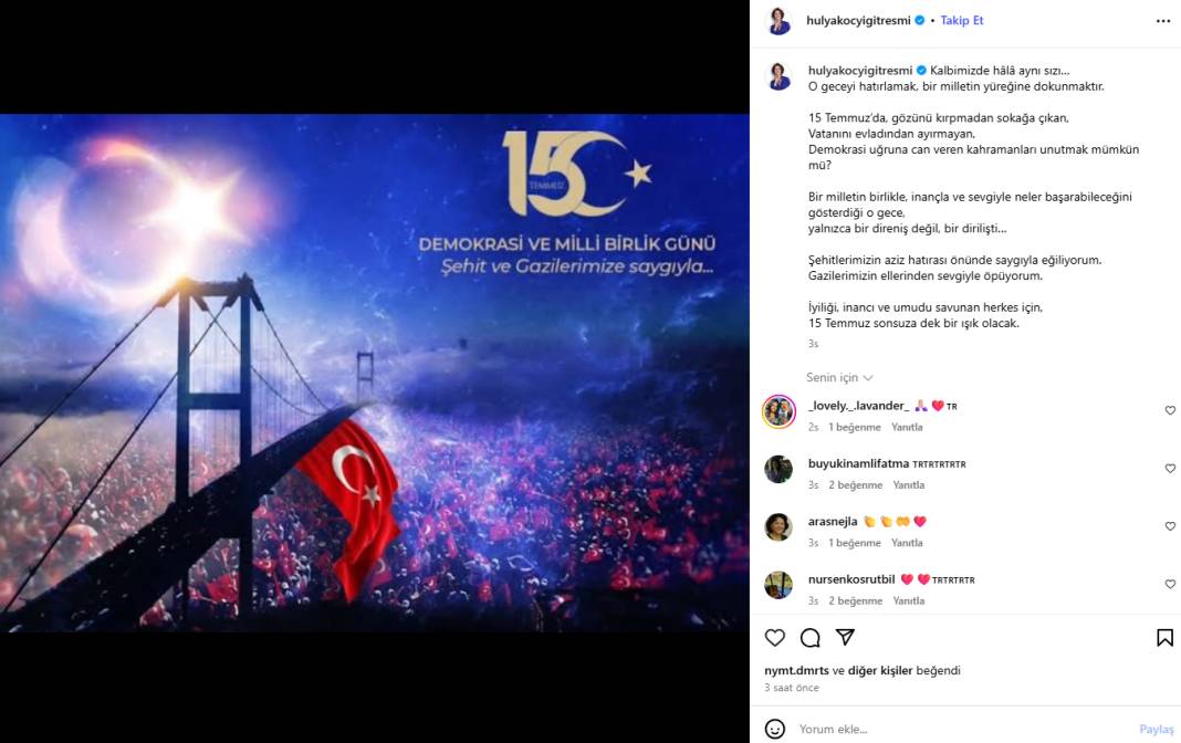 Ünlü isimlerden 15 Temmuz mesajları! 1