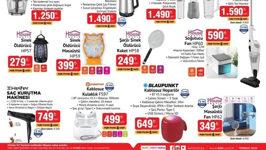 BİM 4 TEMMUZ'DA AKTÜEL KATALOĞUNU YAYINLADI: Temizlik seti 349 TL 4