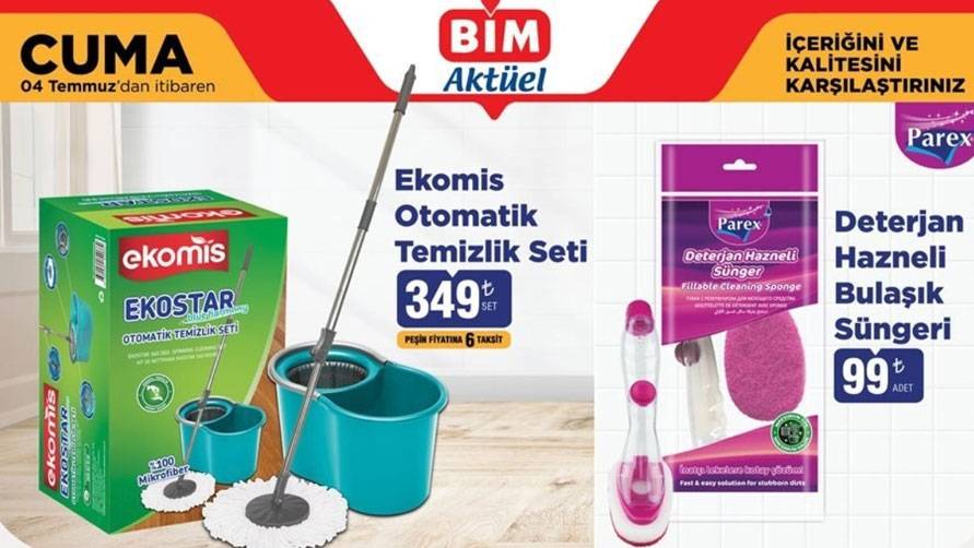 BİM 4 TEMMUZ'DA AKTÜEL KATALOĞUNU YAYINLADI: Temizlik seti 349 TL 8