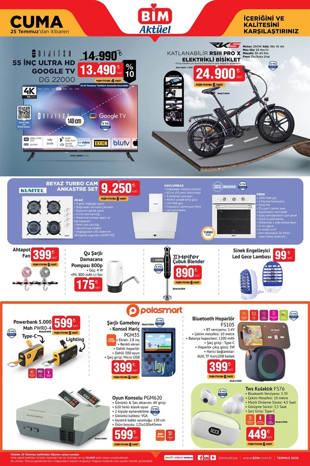 BİM'E ELEKTRİKLİ BİSİKLET, KIRICI-DELİCİ MATKAP GELİYOR: BİM 25 Temmuz aktüel kataloğunda yok yok! 6