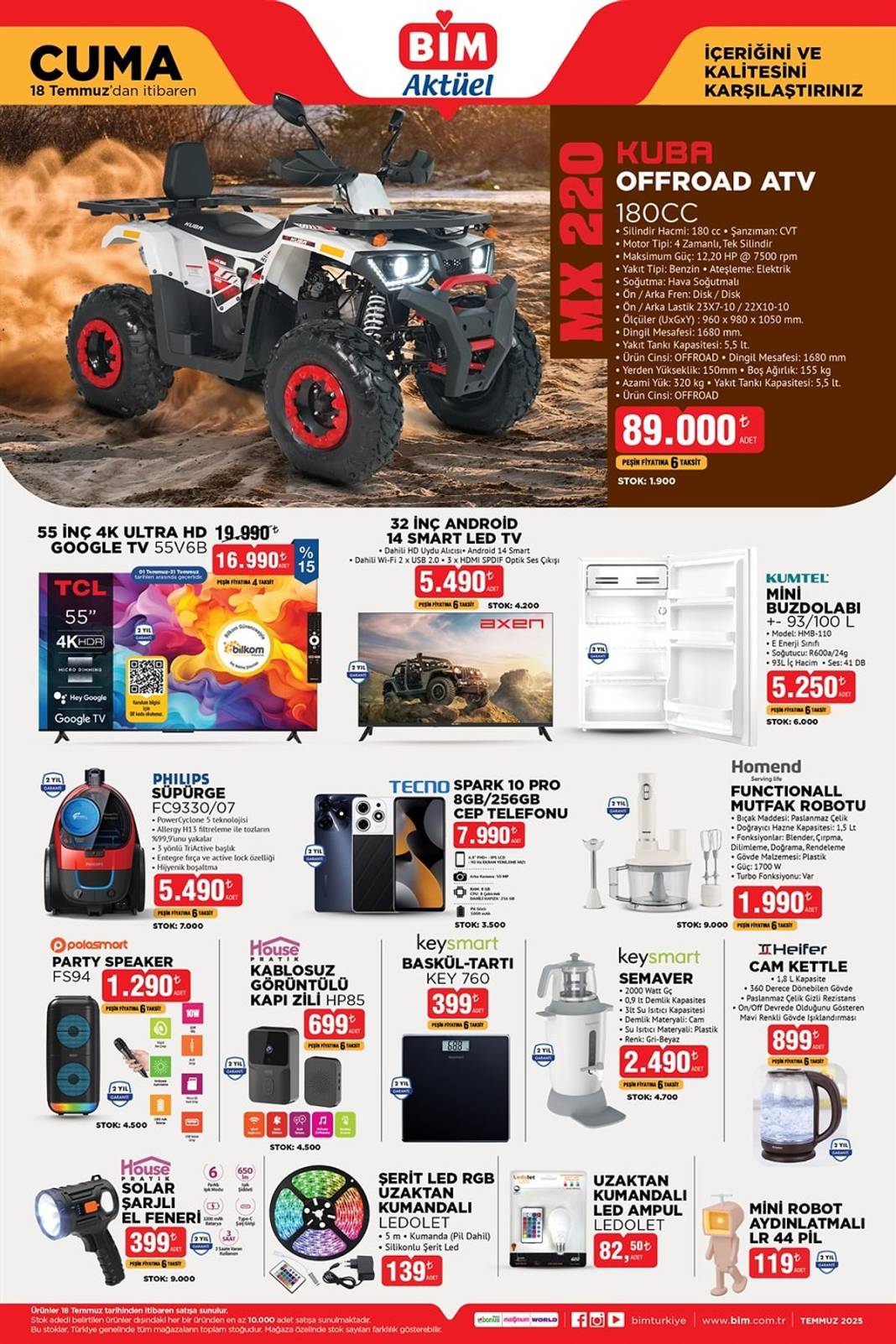 BİM'E OFFROAD ATV GELİYOR: BİM 18 Temmuz aktüel kataloğu yayınlandı! 1