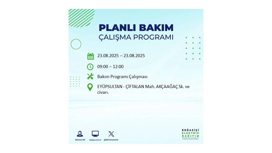 Uzun süre elektrikler olmayacak: BEDAŞ 23 Ağustos Cumartesi elektrik kesintisi yaşayacak ilçeleri sıraladı! 13