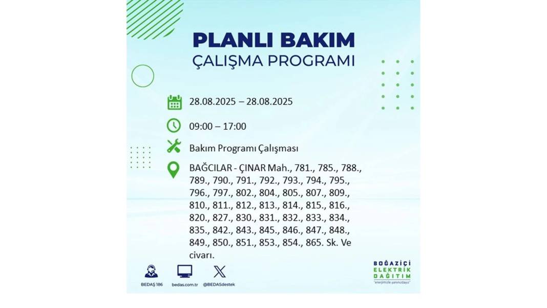 Karanlığa gömülecekler: 28 Ağustos Perşembe İstanbul'da elektrik kesintisi yaşayacak ilçeler belli oldu! 60