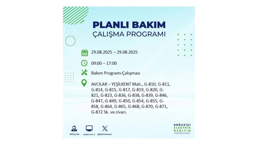 O ilçelerde elektrik olmayacak: BEDAŞ 29 Ağustos Cuma günü elektrik kesintisi yaşayacak ilçeleri sıraladı! 69