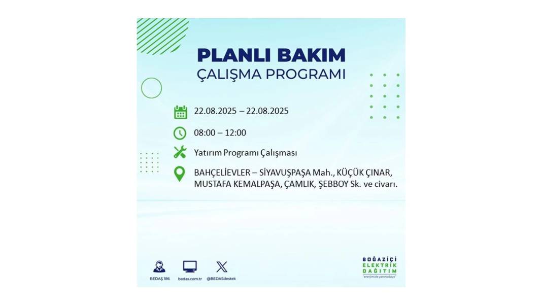 O ilçelerde elektrik olmayacak: BEDAŞ 22 Ağustos Cuma günü elektrik kesintisi yaşayacak ilçeleri sıraladı! 43