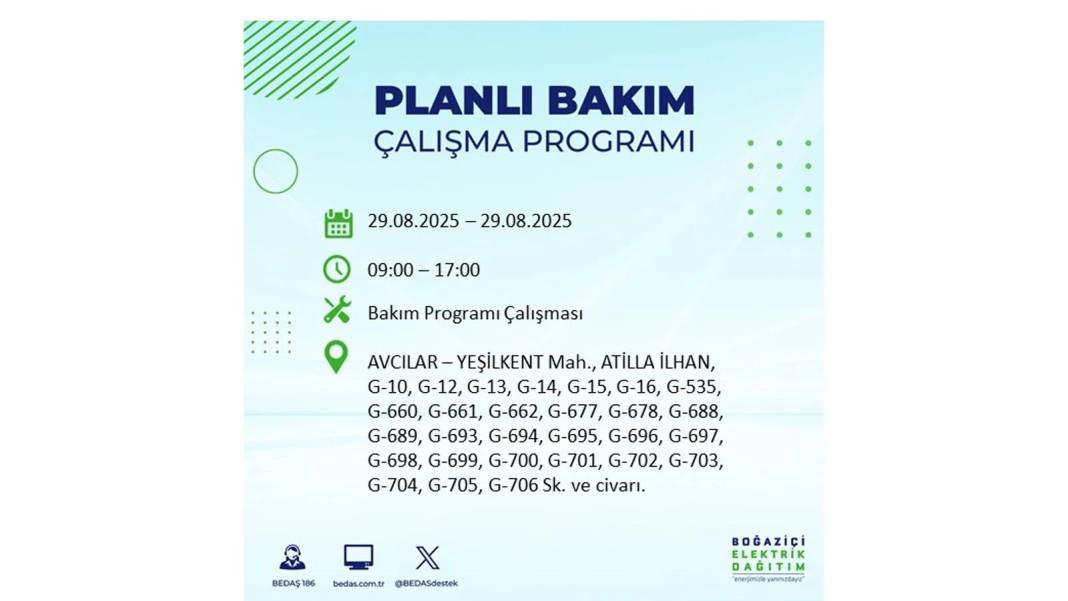 O ilçelerde elektrik olmayacak: BEDAŞ 29 Ağustos Cuma günü elektrik kesintisi yaşayacak ilçeleri sıraladı! 67