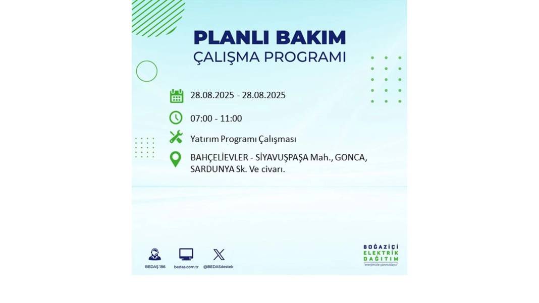 Karanlığa gömülecekler: 28 Ağustos Perşembe İstanbul'da elektrik kesintisi yaşayacak ilçeler belli oldu! 59
