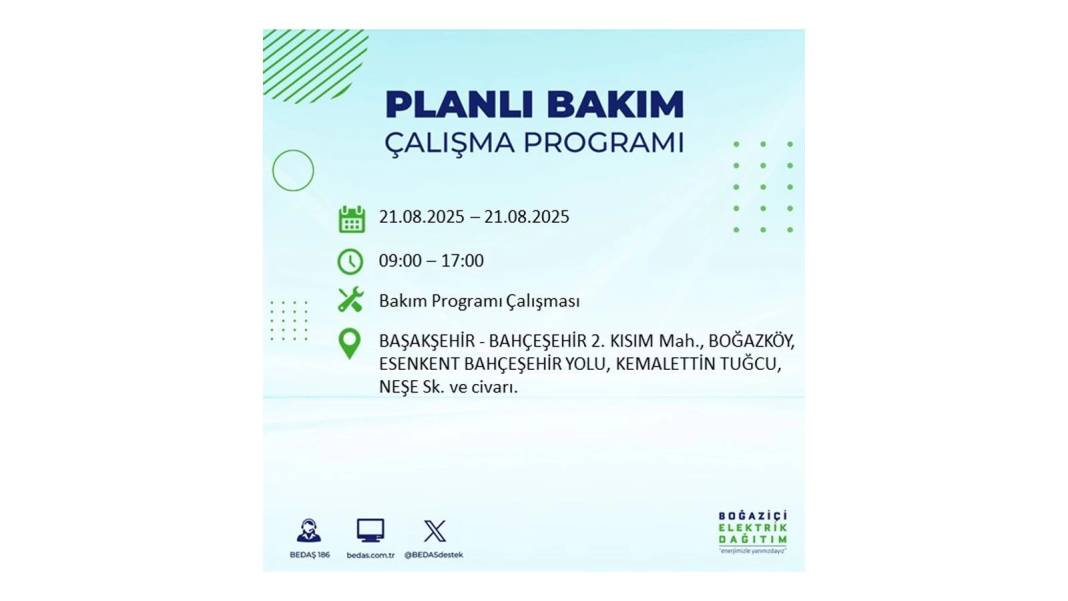 O ilçelerde elektrik olmayacak: BEDAŞ 21 Ağustos Perşembe günü elektrik kesintisi yaşayacak ilçeleri sıraladı! 38
