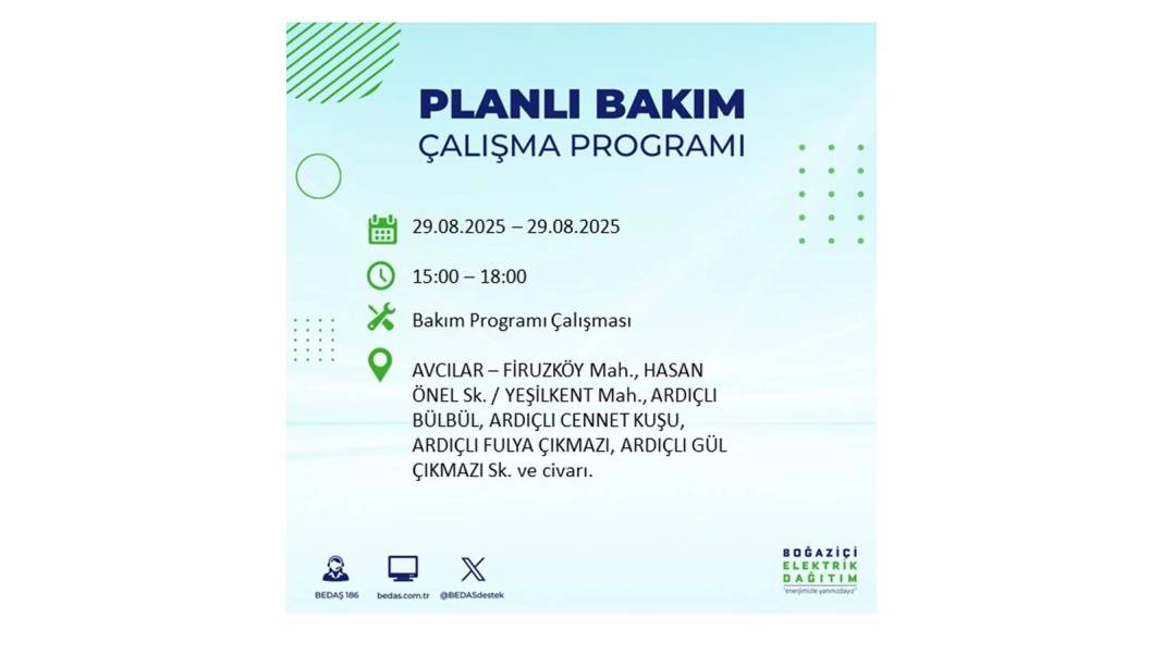 O ilçelerde elektrik olmayacak: BEDAŞ 29 Ağustos Cuma günü elektrik kesintisi yaşayacak ilçeleri sıraladı! 61