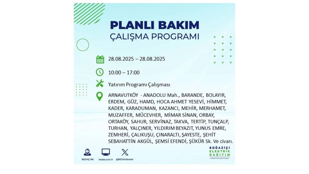 Karanlığa gömülecekler: 28 Ağustos Perşembe İstanbul'da elektrik kesintisi yaşayacak ilçeler belli oldu! 69