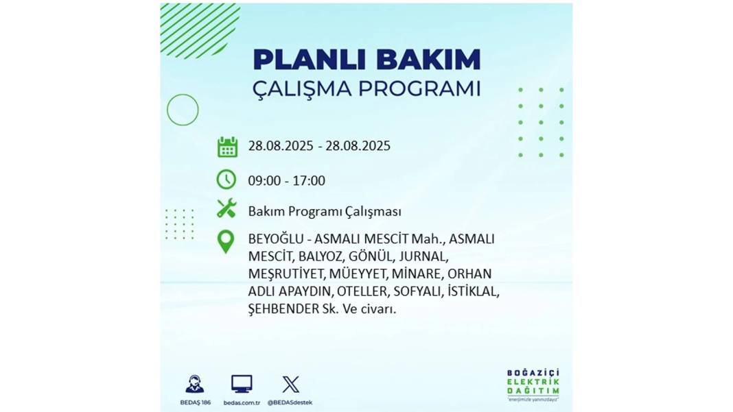 Karanlığa gömülecekler: 28 Ağustos Perşembe İstanbul'da elektrik kesintisi yaşayacak ilçeler belli oldu! 49