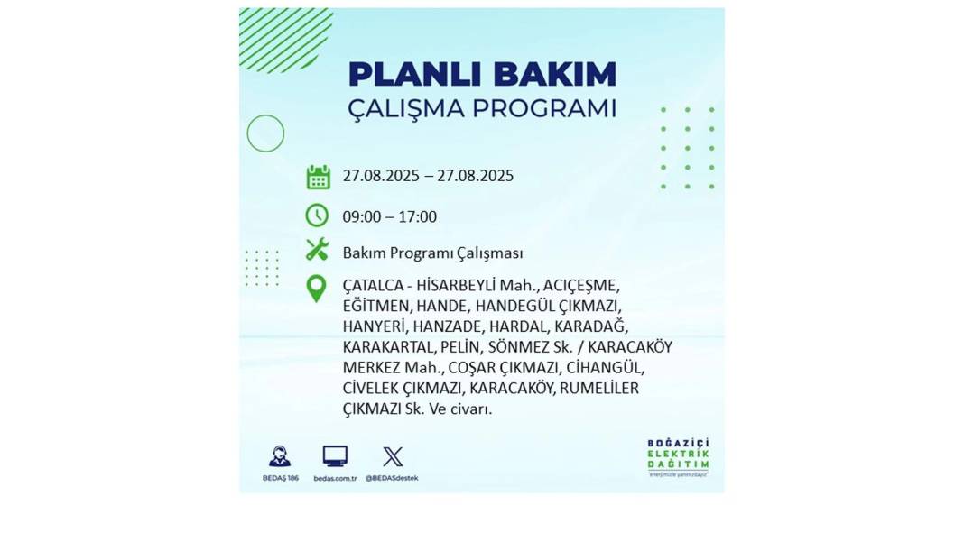 O ilçelerde elektrik olmayacak: BEDAŞ 27 Ağustos Çarşamba günü elektrik kesintisi yaşayacak ilçeleri sıraladı! 56