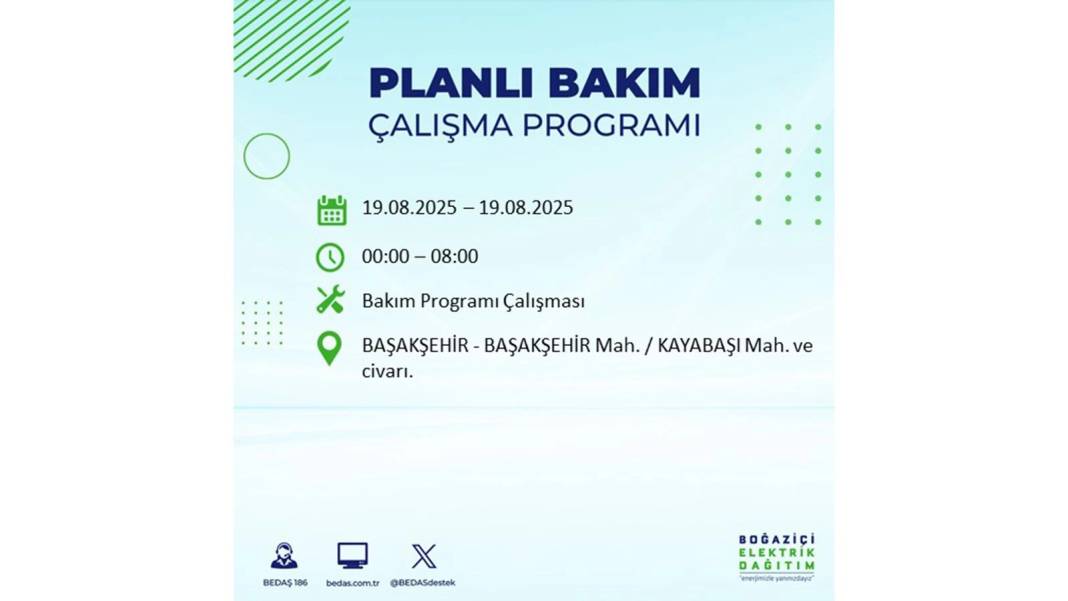 İstanbul'da o ilçelere elektrik verilmeyecek: BEDAŞ 19 Ağustos Salı elektrik kesintisi yaşayacak ilçeleri sıraladı 51