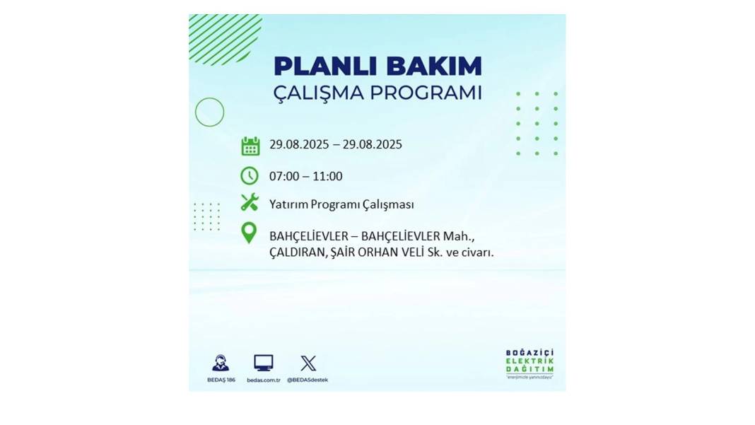 O ilçelerde elektrik olmayacak: BEDAŞ 29 Ağustos Cuma günü elektrik kesintisi yaşayacak ilçeleri sıraladı! 52