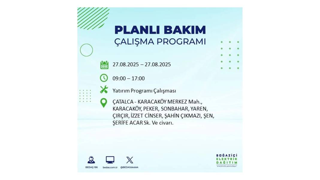 O ilçelerde elektrik olmayacak: BEDAŞ 27 Ağustos Çarşamba günü elektrik kesintisi yaşayacak ilçeleri sıraladı! 53