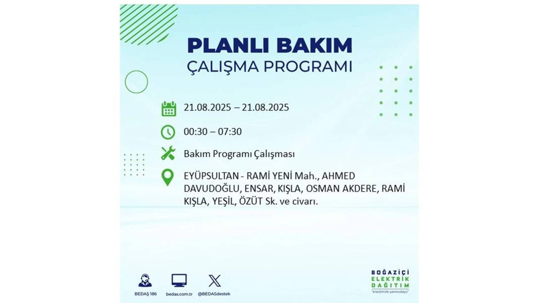 O ilçelerde elektrik olmayacak: BEDAŞ 21 Ağustos Perşembe günü elektrik kesintisi yaşayacak ilçeleri sıraladı! 21