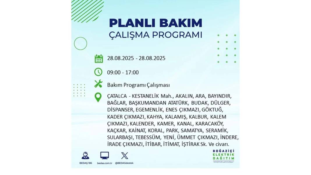 Karanlığa gömülecekler: 28 Ağustos Perşembe İstanbul'da elektrik kesintisi yaşayacak ilçeler belli oldu! 43