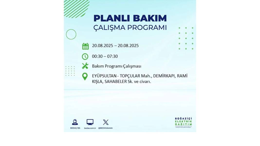 O ilçelerde elektrik olmayacak: BEDAŞ 20 Ağustos Çarşamba elektrik kesintisi yaşayacak ilçeleri sıraladı 29