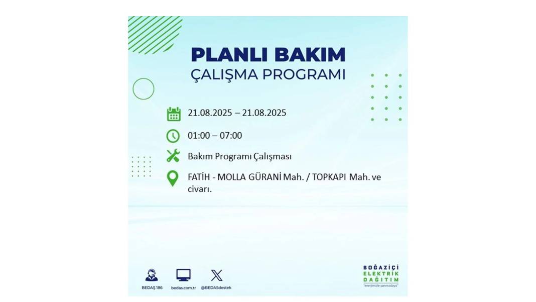 O ilçelerde elektrik olmayacak: BEDAŞ 21 Ağustos Perşembe günü elektrik kesintisi yaşayacak ilçeleri sıraladı! 18