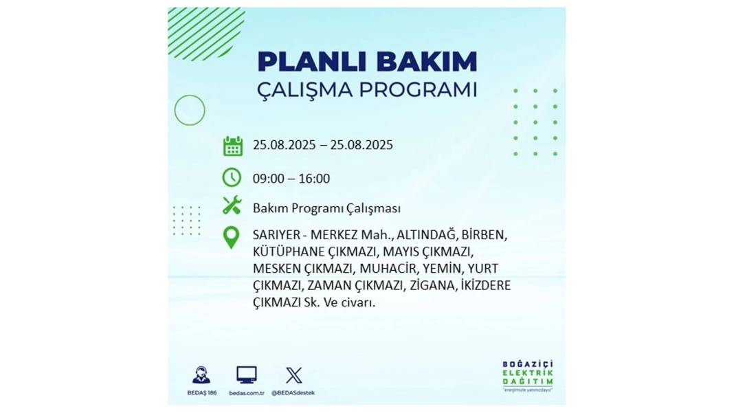 O ilçelerde saatlerce elektrik olmayacak: BEDAŞ 25 Ağustos Pazartesi elektrik kesintisi yaşayacak ilçeleri sıraladı! 4
