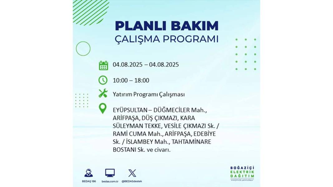 BÜYÜK ELEKTRİK KESİNTİSİ YAŞANACAK: BEDAŞ 4 Ağustos Pazartesi elektrik kesintisi yaşayacak ilçeleri sıraladı! 36