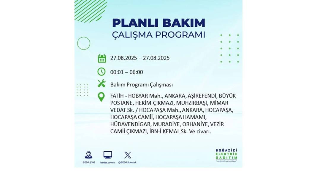 O ilçelerde elektrik olmayacak: BEDAŞ 27 Ağustos Çarşamba günü elektrik kesintisi yaşayacak ilçeleri sıraladı! 44